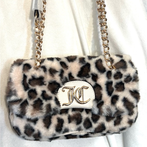 🐆 Juicy Couture GORGEOUS Fashion Vibe Flap Snow Leopard Shoulder Bag🐆NWOT - Picture 15 of 17
